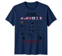 By The Numbers Maglietta Personalizzata D-Day 1944 Seconda Guerra Mondiale...