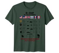 By The Numbers Maglietta Personalizzata D-Day 1944 Seconda Guerra Mondiale...