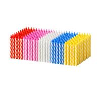by Tugba Aydan - Candele per torte - Candele di compleanno - Confezione da 72 - Colori giallo, rosa, bianco, blu, rosso