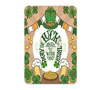 by Unbranded Happy St Patrick's Day May The Lucky Always Be with You, cartello in metallo vintage divertente in alluminio per bar all'aperto e interni, decorazione per la casa, targa irlandese, 30,5 x