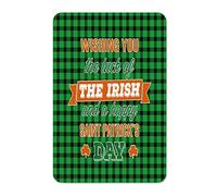 by Unbranded Happy St Patrick's Day Wishing You The Luck Targa in metallo divertente vintage in alluminio metallo latta segno per bar esterno interno parete arte decorazione della casa Irlanda