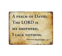 by Unbranded Targa in metallo con scritta in lingua inglese "A Psalm of David,The Lord is My Shepherd,I Lack Nothing", con scritta in lingua inglese "A Psalm of David,The Lord is My Shepherd,I Lack