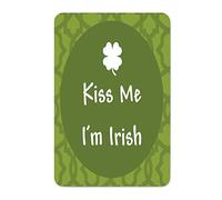 by Unbranded Targa in metallo con scritta in lingua inglese "St Patrick's Day" Kiss Me I'm Irish, divertente targa vintage in alluminio per bar, pub, decorazione da parete per interni ed esterni