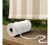 BY3 - Pesi per Tende Anti vento - Corda Super Pesante Piombata per Tende 100 Grammi/mt cordone con Piombo per Tendaggi Tessuti Zanzariera Treccia peso Zavorra facile da cucire (Bianco 10 metri)
