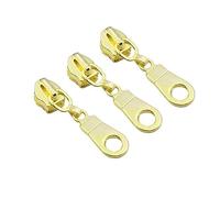 ByaHoGa 50 Pezzi Nonlock-Cursore per #5 Nylon Cerniere Lampo Rolle 30 mm (dorati)