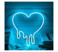BYAMBD cartelli al neon personalizzati Cuore Che Si Scioglie Insegna Al Neon Cuore Luce A LED Per La Camera Della Ragazza Festa Di Nozze San Valentino Casa Camera Da Letto Decorazione(C,38x40cm)