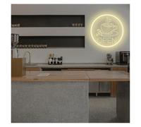 BYAMBD cartelli al neon personalizzati Insegna Al Neon Aperta, Insegna Al Neon Aperta Per Caffè Per Bar O Caffetteria, Insegna Aperta A LED Aziendale(UN,40cmx40cm)