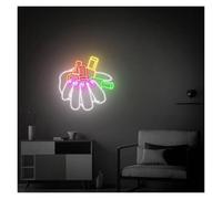 BYAMBD cartelli al neon personalizzati Insegna Al Neon Con Smalto Per Mani E Unghie, Arte Della Parete Al Neon Per Unghie, Decorazione Della Stanza Di Bellezza, Decorazione Del Salone 50cm(D)
