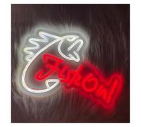BYAMBD cartelli al neon personalizzati Insegna Al Neon Da Pesca Luce Dimmerabile Per Negozio Di Attrezzi Da Pesca Soggiorno Sala Giochi Man Cave Party Business Yacht 34.5cmх25cm