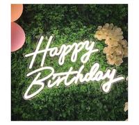 BYAMBD cartelli al neon personalizzati Insegna Al Neon Happy Birthday Per Decorazioni Per Feste Di Compleanno Illumina Happy Birthday Per Lo Sfondo 25cmx40.6cm