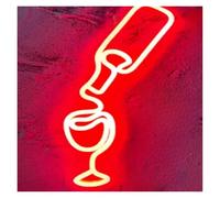 BYAMBD cartelli al neon personalizzati Insegna Al Neon Per Vino Art Light Per La Decorazione Della Parete Per Man Cave Bar Club Home Kitchen Party Sign Illuminato 21cmx40cm
