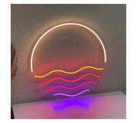 BYAMBD cartelli al neon personalizzati Insegna Al Neon Tramonto, Decorazione Da Parete Per Interni, Decorazione Artistica Per Camera Da Letto, Feste, Multiuso, Alimentazione USB 40cmх40cm(UN)