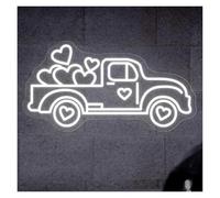 BYAMBD cartelli al neon personalizzati Insegna Neon Per Camion Cuore, Insegna Al Neon Per Camion Luminosità Regolabile Alimentata Tramite USB Decorazioni Per Feste In Spiaggia(C,36.5cmx70cm)