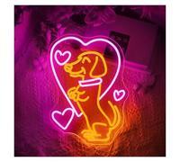 BYAMBD cartelli al neon personalizzati Love Bassotto Neon Led Sign Luci Dimmerabili Decorazione Della Stanza Per La Casa Pet Shop Club Party Per Amante Dei Cani