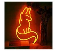 BYAMBD cartelli al neon personalizzati Luce Al Neon Volpe, Decorazione Multifunzionale Dimmerabile Alimentata USB, Per Sala Giochi, Decorazioni Da Appendere Alla Luce Al Neon Per Feste 17.7cm×30cm