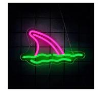 BYAMBD cartelli al neon personalizzati Shark Neon Sign USB Dimmer Switch Per Camera Da Letto Soggiorno Sala Giochi Man Cave Party Decor Animale 11.61x6.89inch(Style 2)