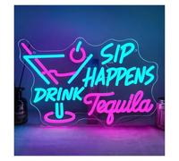 BYAMBD cartelli al neon personalizzati Tequila Neon Sign USB Dimmerabile Luci LED Per Bar Taverna Bistro Negozio Ristorante Man Cave Club Party Decor 16.5x10.2inch