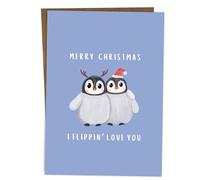 BYANIKA Biglietto di auguri di Natale per migliore amico, fidanzato, fidanzata, marito, moglie, partner, buon Natale, gioco di parole