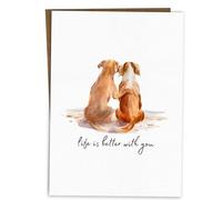 BYANIKA Biglietto di auguri per anniversario di matrimonio, San Valentino, manchi, migliore amica, romantico, significativo regalo per lei, lui, fidanzata, fidanzato, moglie, marito, partner, vuoto