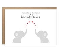 BYANIKA Biglietto di auguri per nascita, con scritta "Congratulations Welcome Home To The World Family" (lingua italiana non garantita)