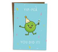 BYANIKA Biglietto di congratulazioni Yay You Did It Superato l'esame per il passaggio dei risultati degli esami Ben fatto Carte Orgoglioso di te Smashed It Celebrazione Nuovo lavoro Laurea Test di