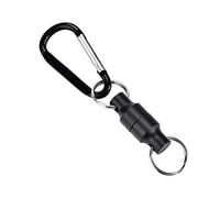 BYARSS Moschettone Nero,Clip Magnetica per Pesca, moschettone con moschettone per Pesca, moschettone con moschettone(Single Buckle Length-Nero)