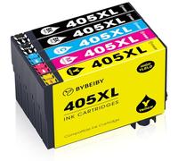 BYBEIBY 405XL Cartucce Compatibile per Epson 405 XL 405XL Cartuccia d'inchiostro per Epson WF-3820 WF-3825 WF-4820 WF-4825 WF-4830 WF-7830 WF-7835 WF-7840 (5 Pack, 2Nero/Ciano/Magenta/Giallo)