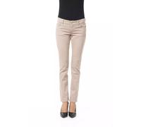 BYBLOS Beige Cotton Women Slim Pant - W26