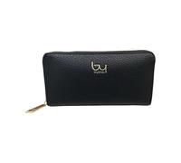 Byblos PORTAFOGLI DONNA CON 4 divisori CHIUSO da ZIP 14 CREDIT CARD 98B155 (Nero)