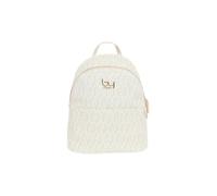 Byblos Zaino Donna Notredame - Zainetto in Ecopelle con Logo Frontale, Chiusura con Zip, Tasche Multiple, Zaino Fashion Elegante per Lavoro, Viaggio e Tempo Libero (Avorio)