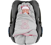 ByBoom Baby Copertina invernale avvolgente per il bebè l'originale con l'orsetto, Universale per ovetto, Seggiolino auto, Per passeggino o buggy, Morbida e accogliente