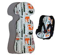 ByBoom Basics imbottitura per il seggiolino del bebè, 77x32 cm, per ovetto, passeggino, buggy, p.es. per Maxi-Cosi, Inglesina, Chicco, Peg Perego, con lato in 100% cotone e lato in spugna, Made in EU