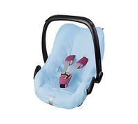 ByBoom - Fodera estiva universale, fodera in 100% cotone, per ovetto, seggiolino auto, es. Maxi Cosi, Cabriofix, City, Pebble; sviluppata in Germany, made in EU, colore: blu chiaro