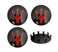BYCCRZ 4 Pezzi Auto Coprimozzi per Maserati Levante Ghibli Quattroporte 59mm, Copricerchi Tappi Copricerchi Coprimozzi Copri Ruota Hup Coprimozzi Ruota Coprimozzo Copri,Red