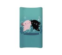 BYCHECAR Axolotl - Copertura per fasciatoio per bambini e bambine, morbida, lavabile, elastica, per fasciatoio, lenzuolo