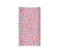 BYCHECAR Axolotl - Coperture per fasciatoio, motivo a pois, per bambine, comode, morbide, traspiranti, colore: rosa