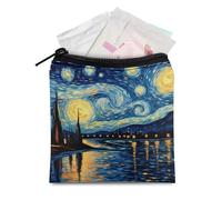 BYCHECAR Borsa portatile per assorbenti igienici con cielo stellato, riutilizzabile, per ragazze e donne, borse per il periodo per scuola, ufficio, mini sacchetto per assorbenti femminili