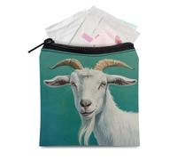 BYCHECAR Capra - Borsa portatile per assorbenti igienici, riutilizzabile, per ragazze e donne, per scuola, ufficio, mini sacchetto per assorbenti femminili