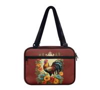 BYCHECAR Custodia per la Bibbia con cerniera e fiore di pollo per donna Grande borsa per la chiesa della Bibbia con cinghie regolabili Borsa per lo studio della Bibbia Borsa per la protezione della