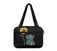 BYCHECAR Custodia per libri con elefante, grande bibbia, con cinghie, tasche con cerniera, borsa protettiva per studio, bibbia, girasole, cattolico, cristiano, regali