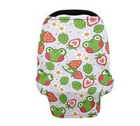 BYCHECAR Fragola Rana Infantile Copertura di Seggiolino Auto per Le Ragazze Carino Seggiolino Auto Baldacchino Copertura Allattamento Al Seno Sciarpa Neonato Auto Bal