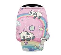 BYCHECAR Panda Star Car Seat Covers per Neonati Arcobaleno Ragazze Seggiolino Auto Canopy Carrier Ragazzi Allattamento Al Seno Copertura Bambino Passeggino Covers