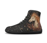 BYCHECAR Scarpe da ginnastica da donna a piedi nudi scarpe da corsa da uomo minimaliste calzature da trekking attive atletiche, Stella Cavallo, 4.5 UK Men/ 5 UK Women Wide