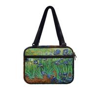 BYCHECAR Van Gogh - Custodia per libri da donna e uomo, con tasca con cerniera, cinghie regolabili, borsa per la chiesa di grandi dimensioni per la bibbia