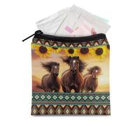 BYCHECAR Western - Borsa portatile per assorbenti igienici, riutilizzabile, per adolescenti, ragazze e donne, per periodo scolastico, ufficio, mini sacchetto per assorbenti femminili