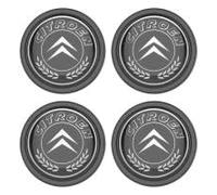 BYCHKA 4 x 60mm per Coprimozzo per Citroen C5 X 2021-2024, Coprimozzo Autoadesivo Stemma Tappi Ruote Auto Tuning Adesivo Resistente Ai Graffi,Black