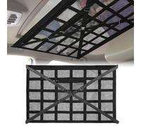 BYCHKA Rete Portaoggetti da Soffitto per Auto per Toyota C-HR 2024-2030 SUV, Borsa Rete in Cerniera, 90 X 65 Cm Regolabile Organizer da Carico Tetto