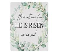 BYCIFRLG Risen King Metal Tin Sign 8 X 12 in Easter Religious Wall Hanging Rustic Plaque for Bathroom Laundry Room