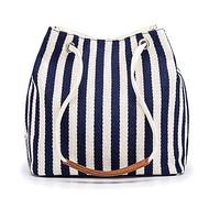 Bydenwely Borsa a tracolla piccola e media in tela da donna, borsa da lavoro quotidiana, per vacanze, viaggi e piscina, Navy, Small