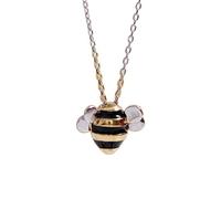[Bydezcon] ciondolo a forma di ape d'argento alla moda catena di clavicola creativa api collana di fascino carino gioielli per figlie, madre e amici